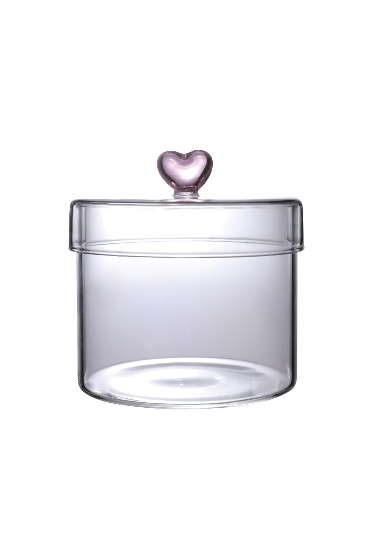 Perotti Hearts 450 ml Borosilikat Cam Kavanoz 10x8 cm Şeffaf, 1302090006