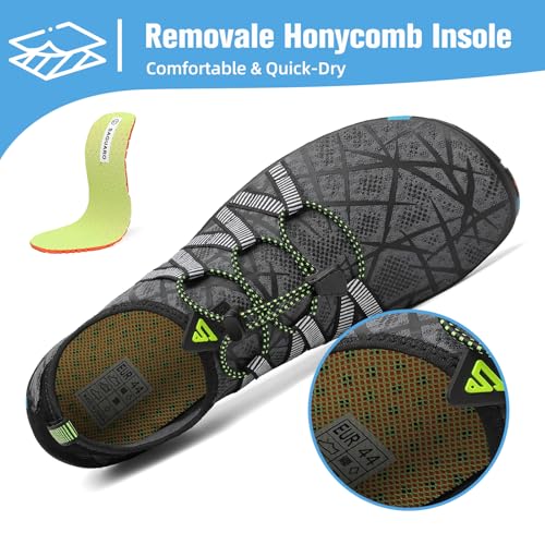 Image of Mishansha Water Shoes for Women Men, Quick-Dry Barefoot Swim Shoes with Drainage Holes, Lightweight Aqua Shoe for Beach Pool River Boating Yoga Walking