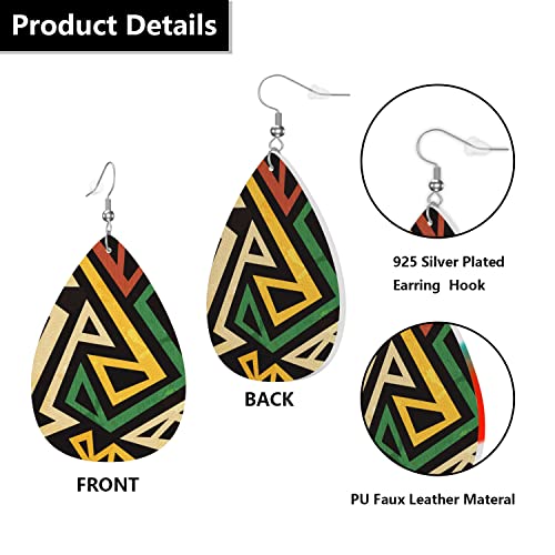 MIOAOSRT Earrings for Women,Leather Earrings Dangle Lightweight Teardrop Earrings Jewelry for Women2