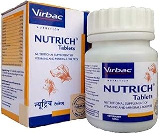 Virbac Nutrich Tablets for Dogs and Cats by Jolly and Cutie Pets (60 Tablets), 60 Count