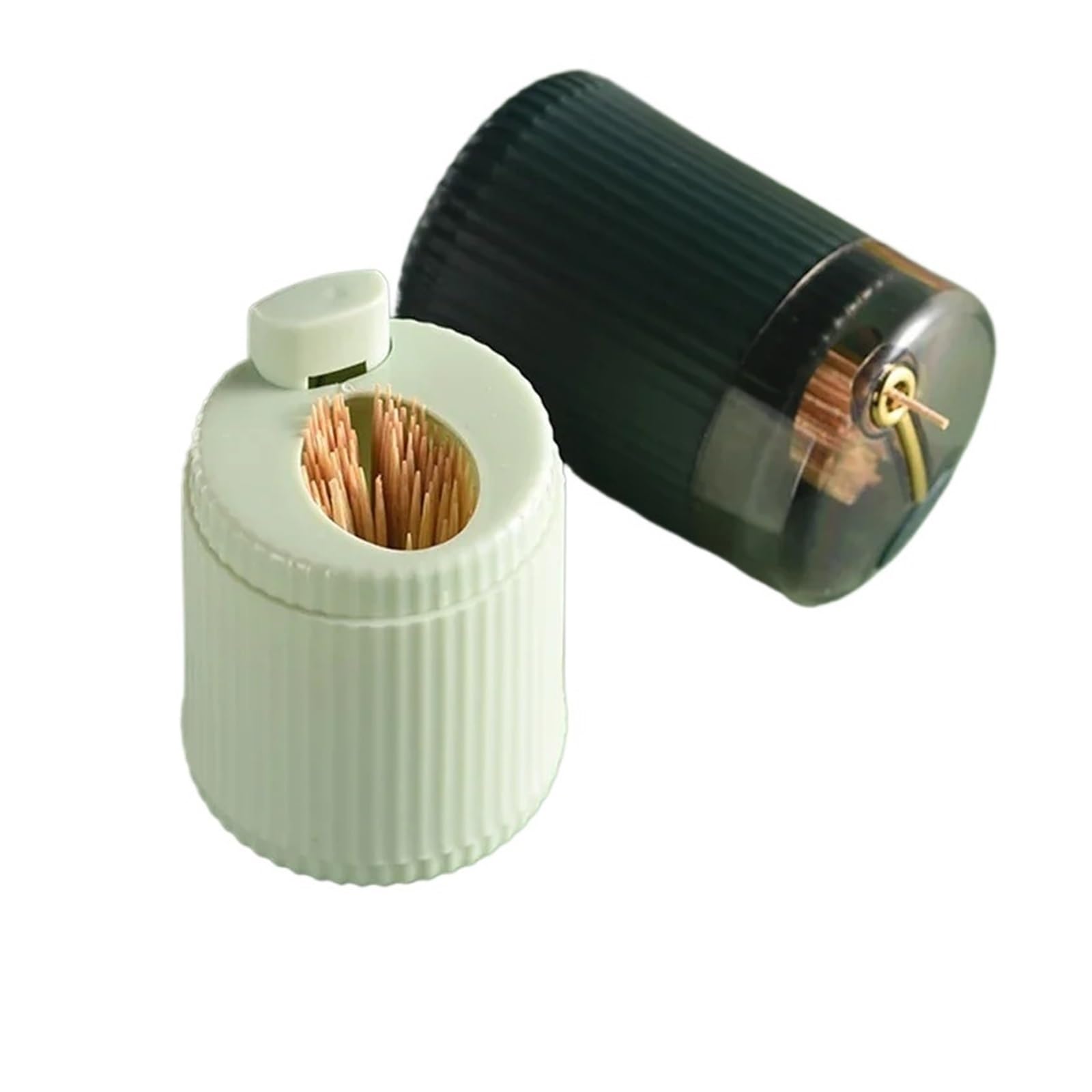Gwyzax Toothpick Holder 15pcs Pop-up Automatic Toothpick Dispenser Portable Plastic Holder Container