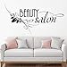 yiyiyaya Salón de Belleza Señal de Vinilo Pegatinas de Pared SPA Peluquería Estilista de Pelo Tatuajes de Pared Ventana Decoración de la Pared Creative Poster Wallpaper Rojo 82X42 cm