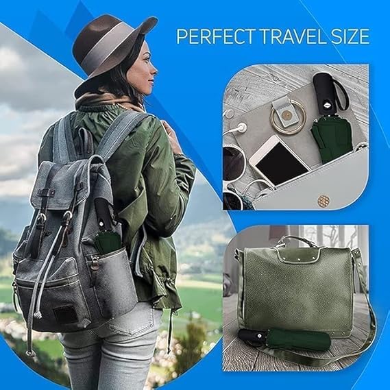 Image of TEKCOOL Umbrella, UV Big Size Umbrella for Sun Protection Rain Windproof Strong Large 3 Fold For Men Women Kids Boys Girls Perfect & Stylish Windproof & Compact?