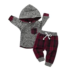 Toddler Baby Boy Clothes Infant Newborn Boy Outfit Long Sleeve Hoodie Sweatshirt Pants Fall Winter Clothes Set