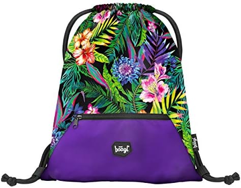 Baagl Gym Bag for Girls and Women Waterproof Shoe Bag, School and Nursery Sports Bag, Sports Backpack