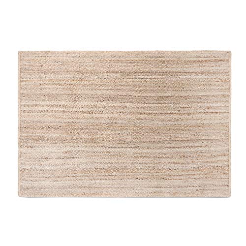 REDEARTH Area Rug-Hand Woven Braided 100% Natural Jute Artisan Made Area Rug, Reverisble, Eco Friendly, Boho, Rustic; (5'x8'; Natural)