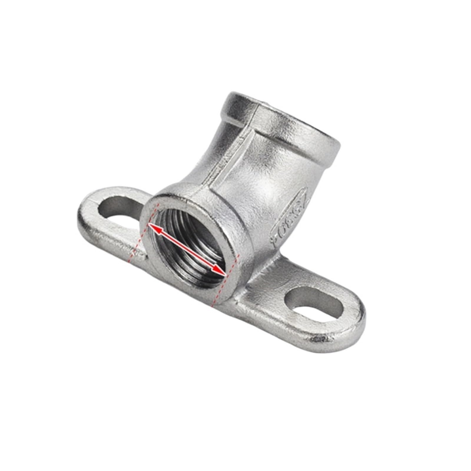 Coude de fixation 45° en acier 304 anti-vibration pour filetage femelle G1/2