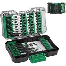 SK 46-Piece Screwdriver Bit Set, Impact driver Bits with TorsionBuffer Design, S2 Steel, Organized in Storage Case