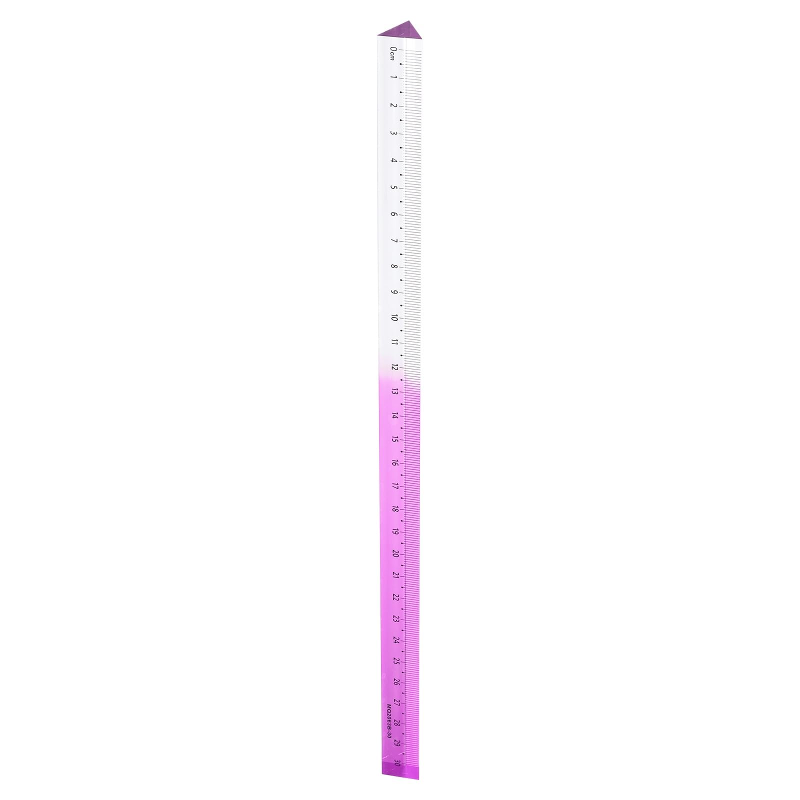 sourcing map Acrylic Clear Straight Rulers 30cm Metric Transparent Gradient Three-Dimensional Plastic Ruler Square Cube Measuring Tool for Classroom Office Home, Pink Purple