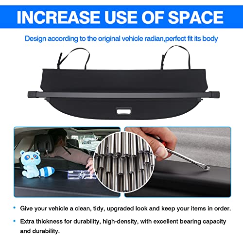 Image of Powerty Cargo Cover for 2015-2024 Nissan Murano 2.5L /3.5L Retractable Trunk Cover for Murano Accessories Security Shielding Shade Cover