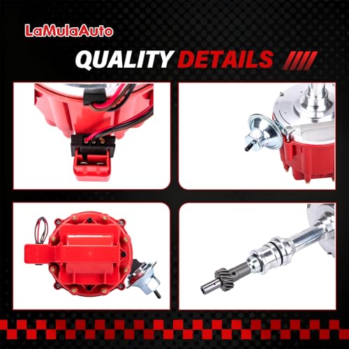 LaMulaAuto HEI Distributor LaMulaAuto Compatible with Small Block Ford SBF 351W 5.8L, Windsor 351 5.8L 8 Cylinder, One-Wire Installation, 65k Coil for 7500 RPM by LaMulaAuto - Used condition - Image 6
