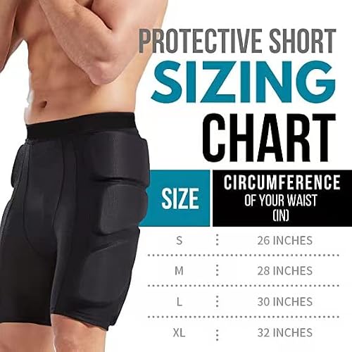 Padded Compression Shorts Padded Football Girdle Hip And Thigh Protector For Basketball Ice Skating Rugby Soccer Hockey -M… #TOP1