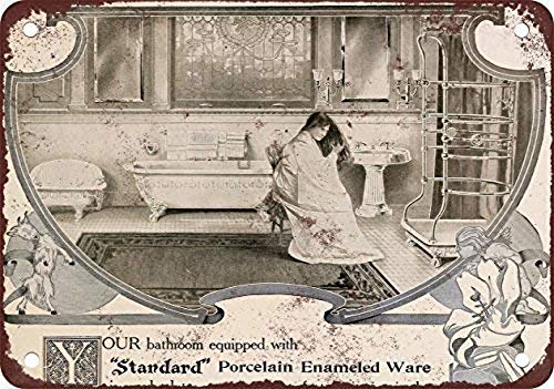Tarfy 1907 - Placa Decorativa para Pared, diseño Retro Vintage con Texto en inglés Ba&ntilo
