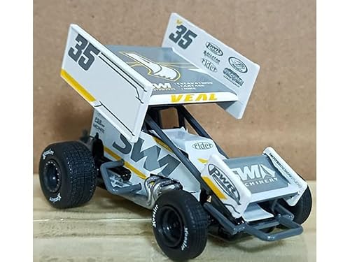 Winged Sprint Car #35 Jamie Veal SWI Earthworks White (2025) 1/50 Diecast Model Car by Acme A5025017