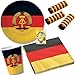 Produktbild HHO Nostalgie Ostalgie DDR Party-Set 43tlg. für 10 Gäste : Teller Becher Servietten Luftschlangen