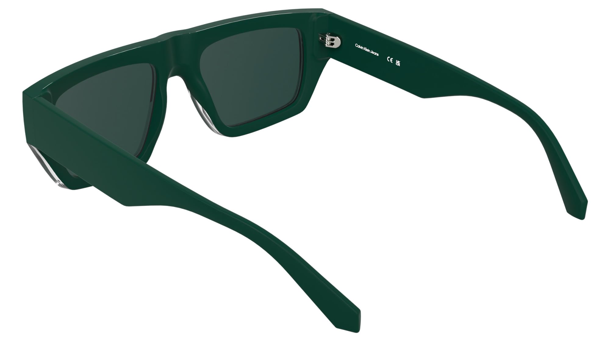 Calvin Klein Jeans Unisex Adult Sunglasses CKJ25619S - Green with Solid Petrol Lens