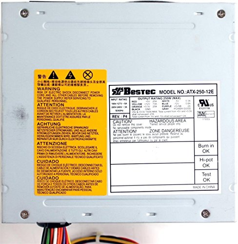 Fuente de poder ATX-250-12E Bestec 6AMP 100-127VAC miniatura 1