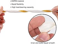 Vista 5 de Cinta de sellado de pelado de clima, tira adhesiva autoadhesiva tipo D de espuma para marcos de puertas y ventanas, cinta de sellado de espuma