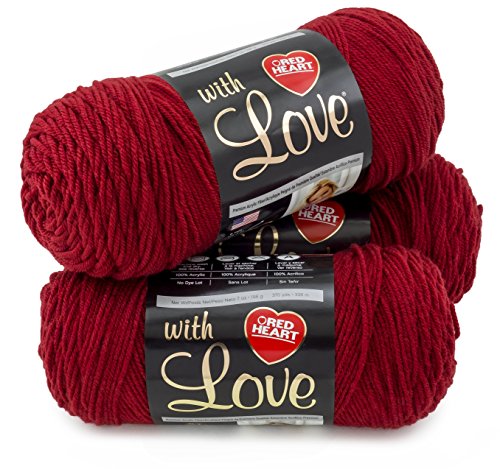 Image of Red Heart With Love 3 Pack, 3-Pack-Berry Red 3 Count