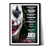 M2M Prints Poster du film Joaquin Phoenix As Joker inspiré du film Criminel Mastermind Supervilain Batman Poster mural encadré prêt à accrocher (Taille A3)