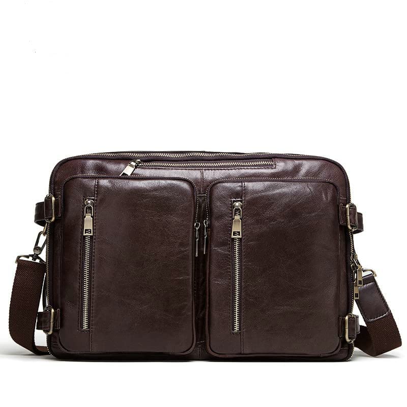 Casual multifunctional leather leather business briefcase backpack, leather messenger bag, handbag, travel bag