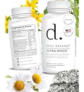 Daily Defense Mood Support Supplement - Ultra Mood 60 Count Mood Enhancer with Calcium Carbonate,...