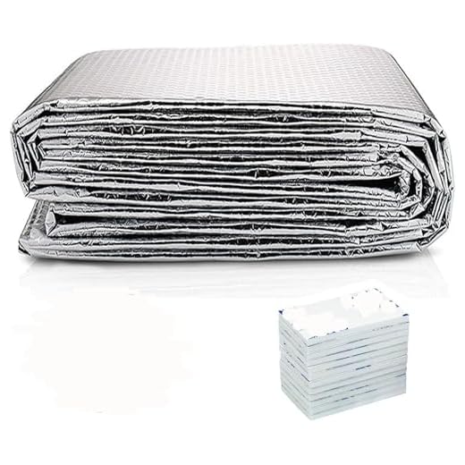 Rollo de Aislante en Hoja 0,6m x 5m, 3 MM de Espesor Paneles Reflectores de Radiador, Aislamiento de Espuma de Aluminio Doble, Placa Reflectante Del Disipador de Calor, Ahorro de Energía y Dinero