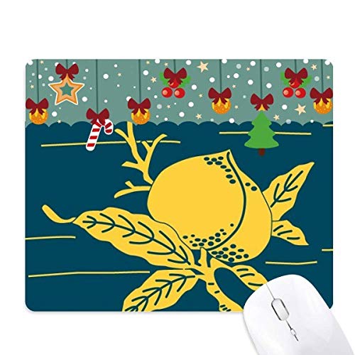 Tapis de souris jaune pêche pour bureau de Noël et espace de travail créatif
