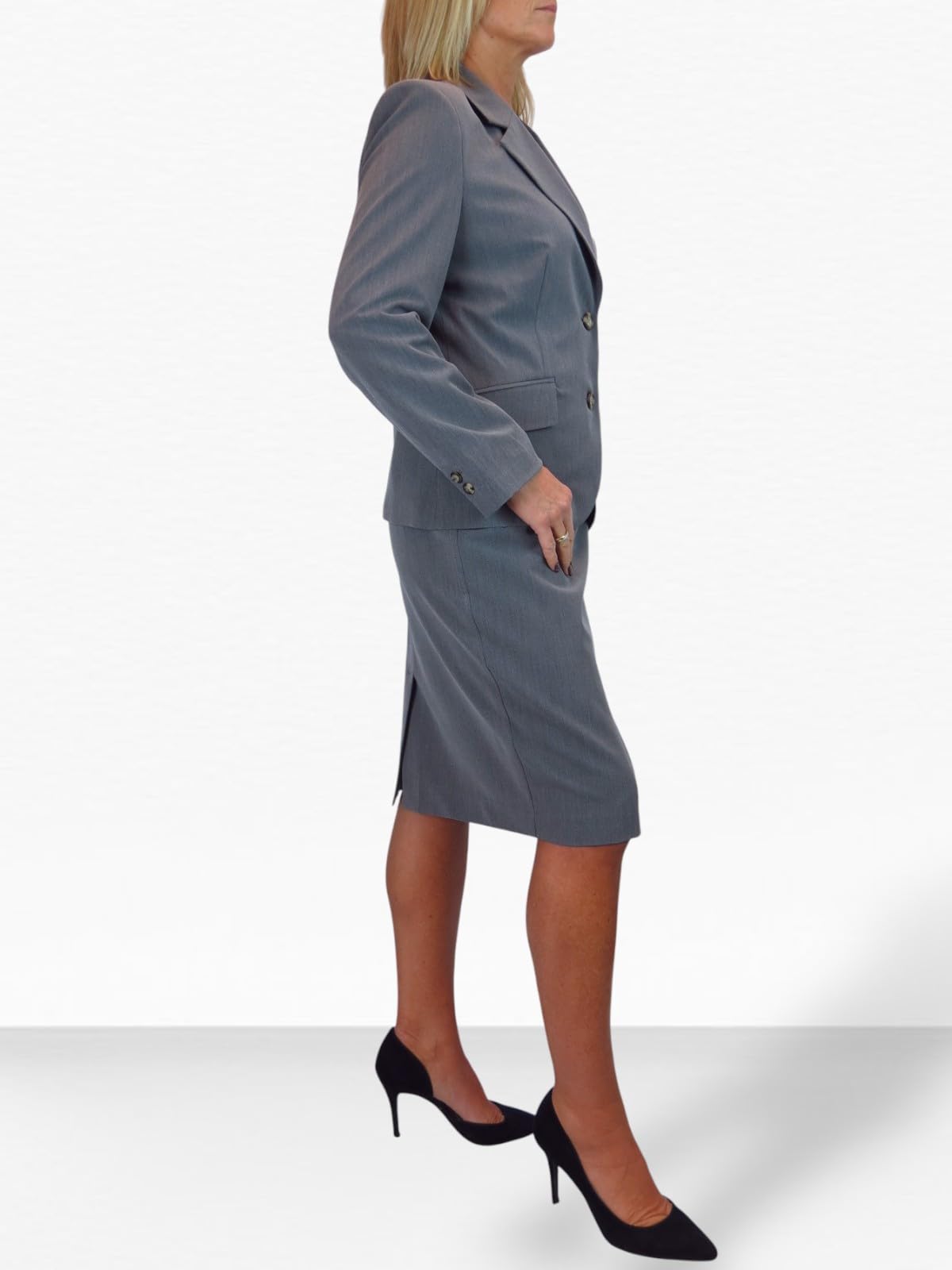 Ensemble Veste Et Jupe Deux Pièces pour Femme, Entièrement Doublé, Lavable, Idéal pour Les Soirées, Le Bureau Et Les Affaires
