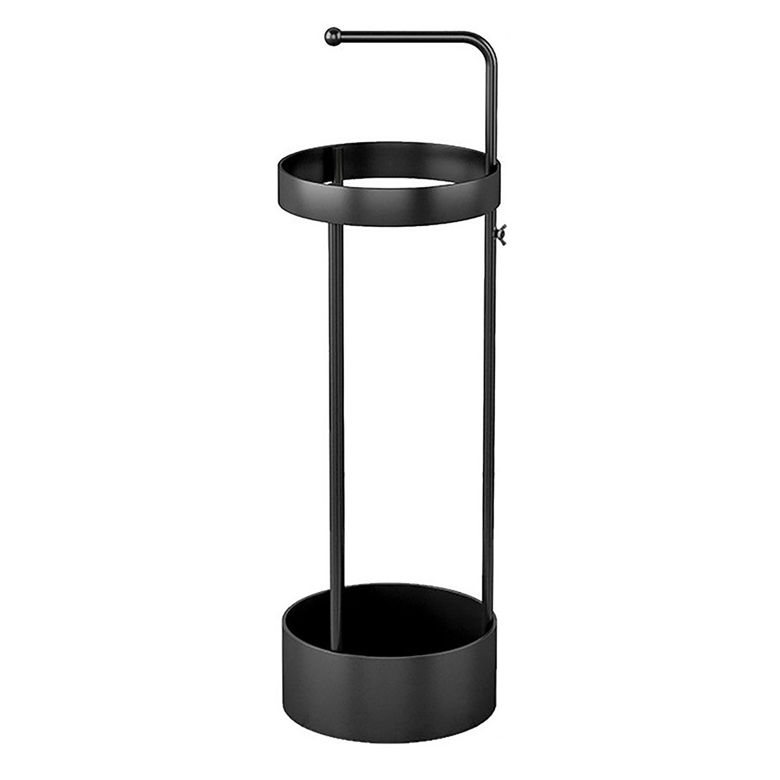 Porte-parapluie en acier de qualité supérieure design noir gain de place