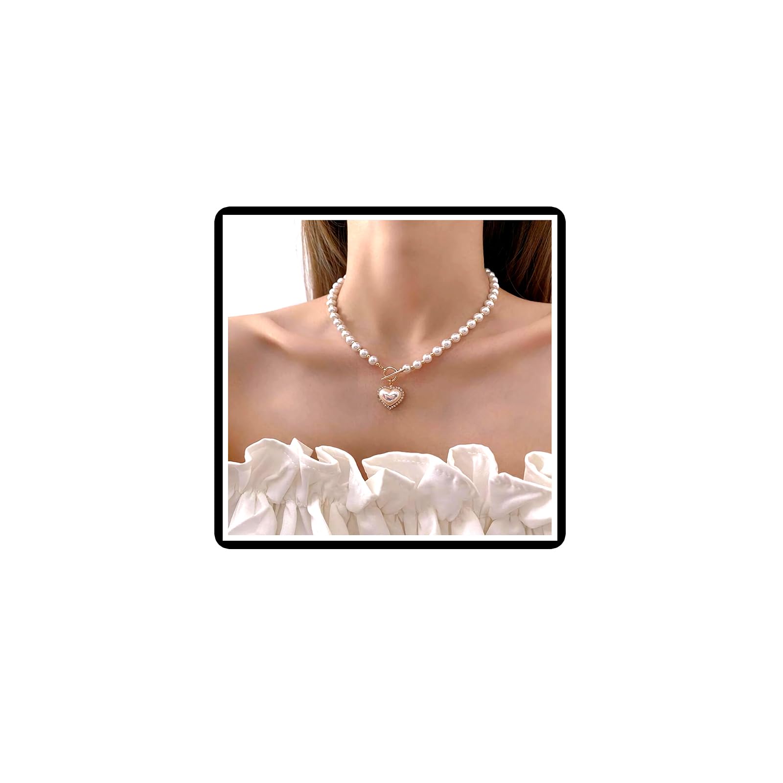 Dishowme Ensemble collier et boucles d'oreilles fleur rose