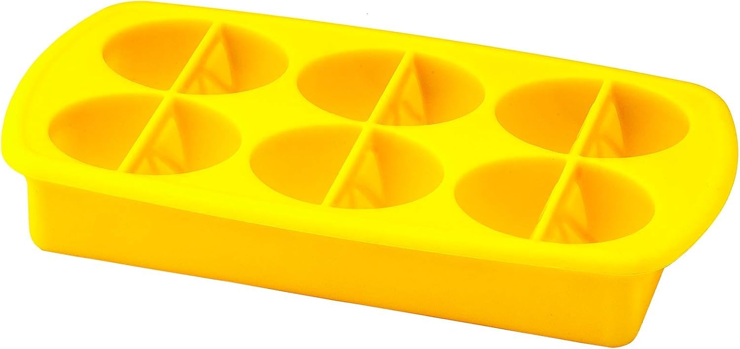 Joie Kitchen Gadgets Yellow Joie 067742-291868 Lemon Wedge Silicone Ice Tray-067742-291868 Tray, Plastic,