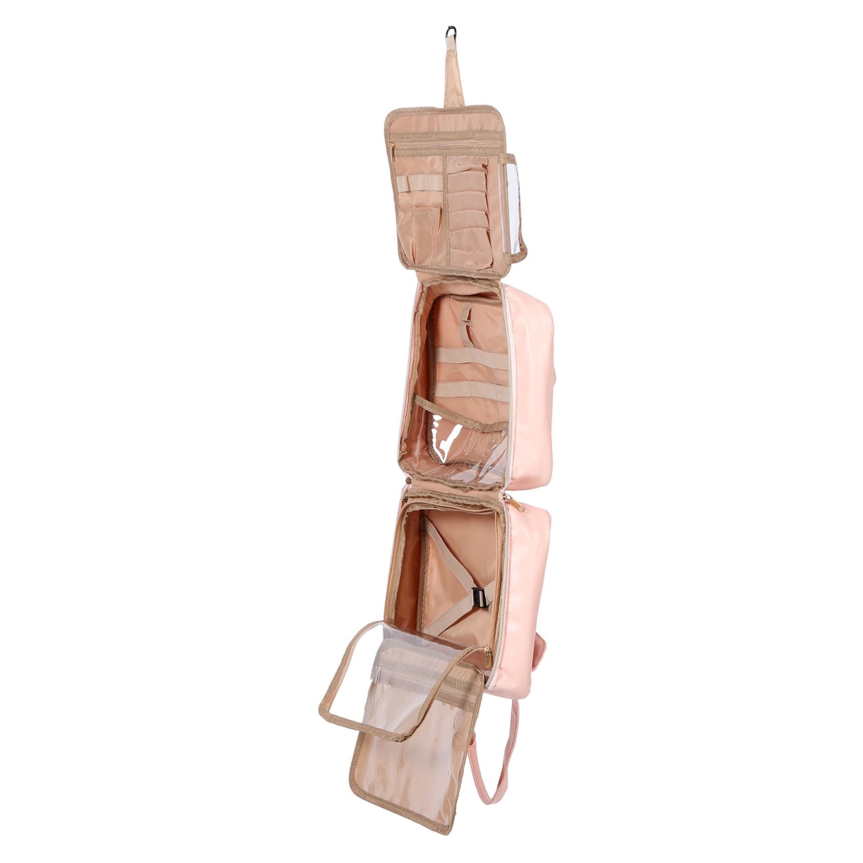 POPETPOP Neceser para Viaje Organizador de Almacenamiento Forma de Cubo Bolsa de Tocador Colgante para Maquillaje para Viajes o Uso Diario