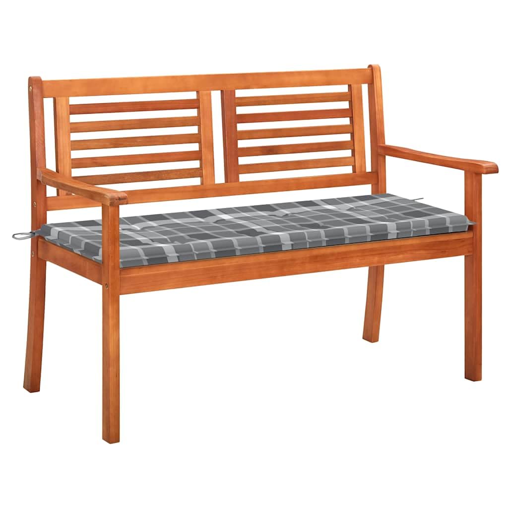 Banc de jardin ergonomique en bois résistant aux intempéries avec coussin