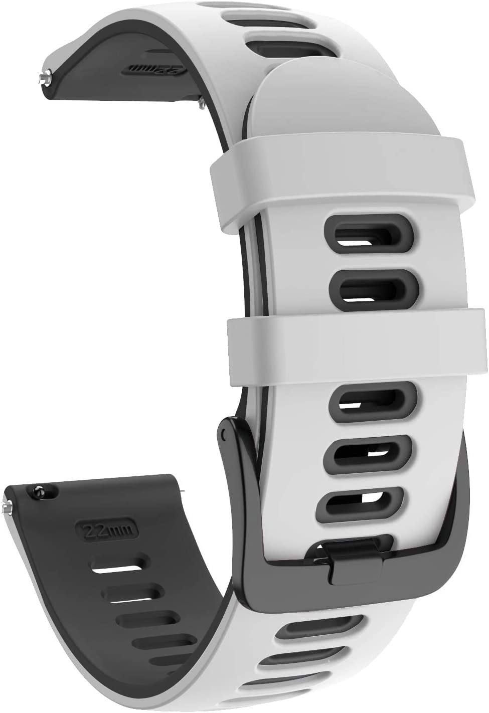 Zitel® Band Compatible with Noise Colorfit Pro 3 / Pro 4 / Pro 5 / Pro 5 Max/Pro 3/4 Max Alpha Assist Silicone Strap 22mm (White-Black) (B0CVFQJMZ8) Amazon Price History, Amazon Price Tracker