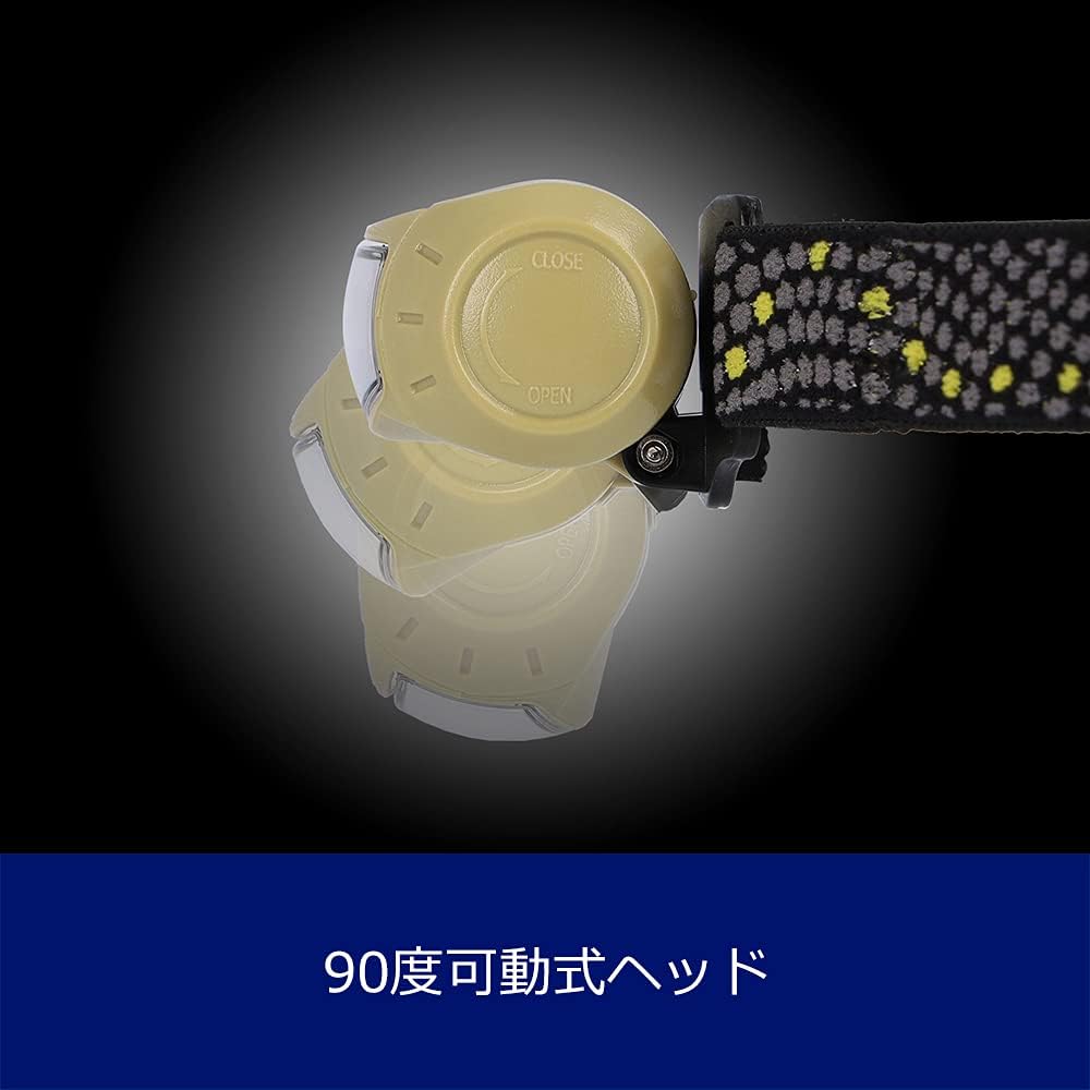 GENTOS CP-195DK LED Headlight, AA Battery Operated, 120 Lumens, Waterproof, Outdoor, Disaster Prevention, Red Sub LED, Khaki