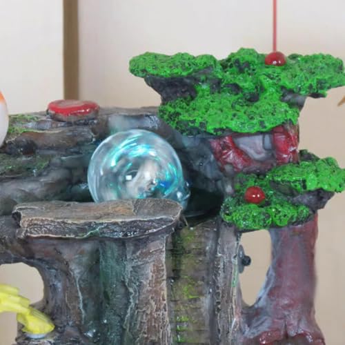 Cabilock Kristallkugel Für Wasserbrunnen 4 Zoll Glas Kugel Mit Ständerhalter Feng Shui Tischspringbrunnen Deko Für Innenbereich Wohnzimmer Büro