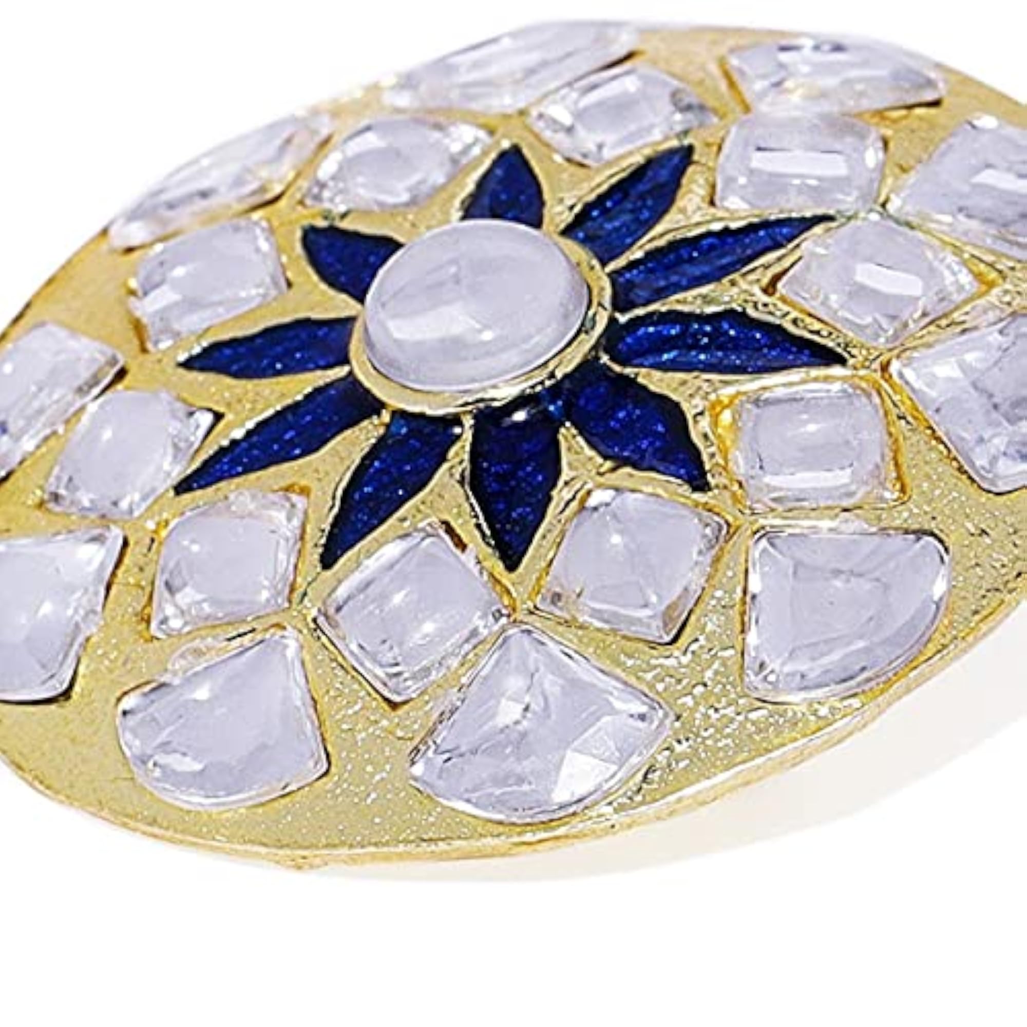 Vintage Gold Plated Enamel Brooch, Unisex Garment Accessory