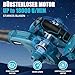 Akku Laubbläser für Bosch Professional 18V System Akku, 2-in-1 Elektrischer Hand-Laubbläser Gebläse und Staubsauger Geeignet für Räumen von Einfahrten, Terrassen und Schneeräumung...(Ohne Batterien)