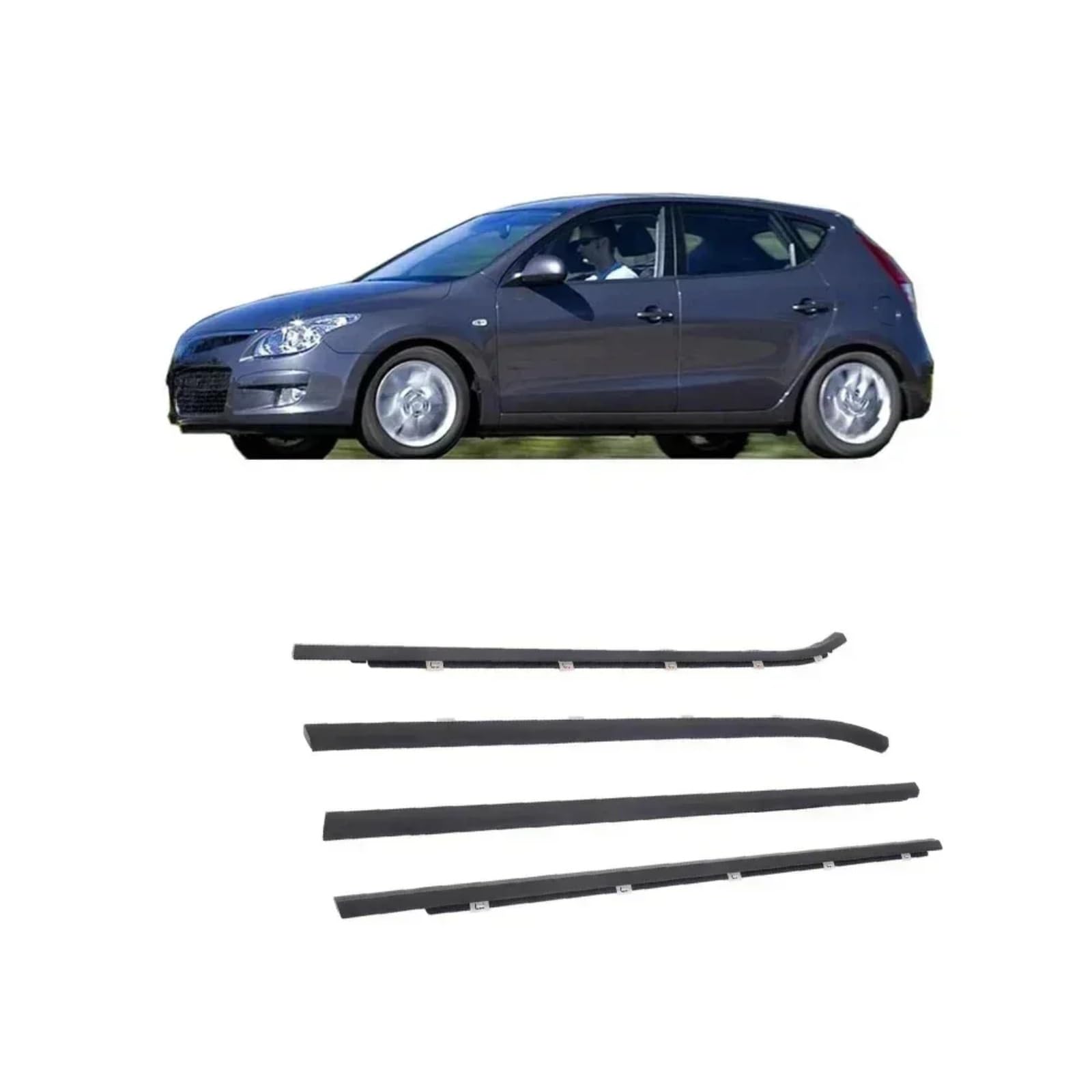 Compatibile con Hyundai I30 822102L000 Guarnizione in Gomma Protettiva per finestrino Esterno Auto.