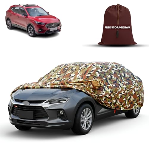 Image of MORNYRAY Car Cover for MG Astor | Fully Waterproof Car Body Cover | with Mirror & Antenna Pocket | Dustproof, Windproof & Anti-Scratch Lining, Camouflage