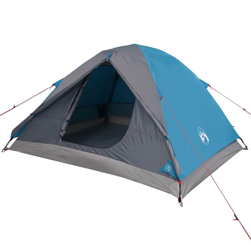 Lechnical Tenda da Campeggio 3 Persone Blu 240x217x120 cm taffetà 190T,Tende da Campeggio,Impermeabile & Antivento,Ideale per Campeggio e attività All'aperto-94410