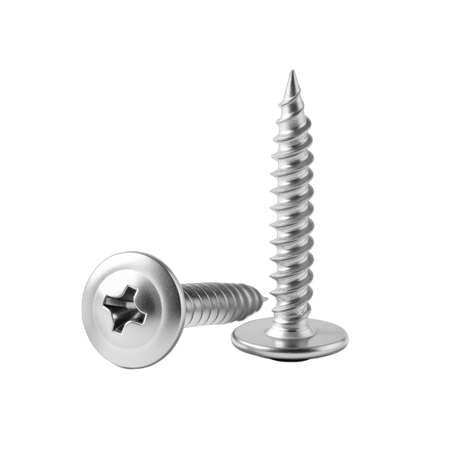 Photo 1 of #8×1/2'' (100 Pack) Truss Head Wood Screws Quick Metal Self-Tapping Screws 410 Stainless Steel