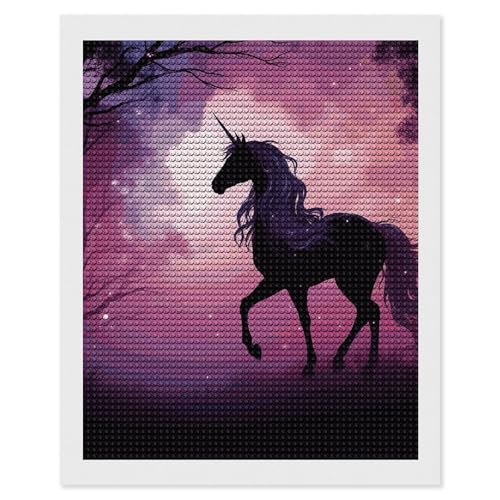 Kit peinture diamant cheval violet fantastique BVNMT, le cadeau idéal DIY