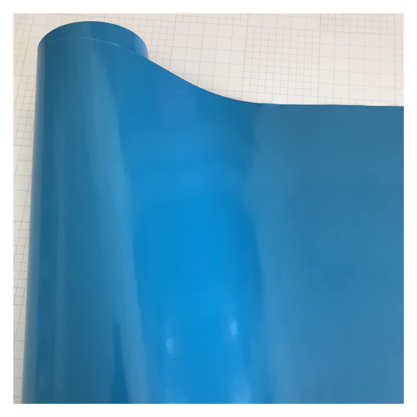10/20/30/40/50x152 CENTIMETRI Lucido Lucido Vinile Car Wrap Sticker Nero Bianco Rosso Blu Giallo verde Lucido Auto Moto Scooter Decal (Color : Mid Blue, Size : 50cm x 300cm)