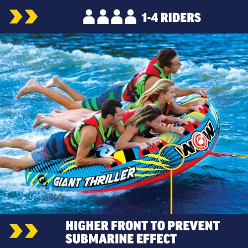Image of Wow Sports Thriller Towable Deck Tube for Boating Adults, Tubing Boat Inflatable for Water Sports