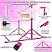PreGymnastic Foldable Gymnastics Bar, 6FT Horizontal Bars, Folding Training Bar for Kids Ages 3-18, Weight Limit 500 LB, Adjustable kip Bar,Home Gym Equipment Indoor(Foldable Bar with Mat,Purple-Mat)
