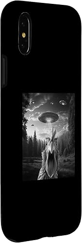 Miniatura 9 de Funda divertida de pollo para iPhone 11 Pro Alien UFO Selfie Chicken Spaceship Weirdcore