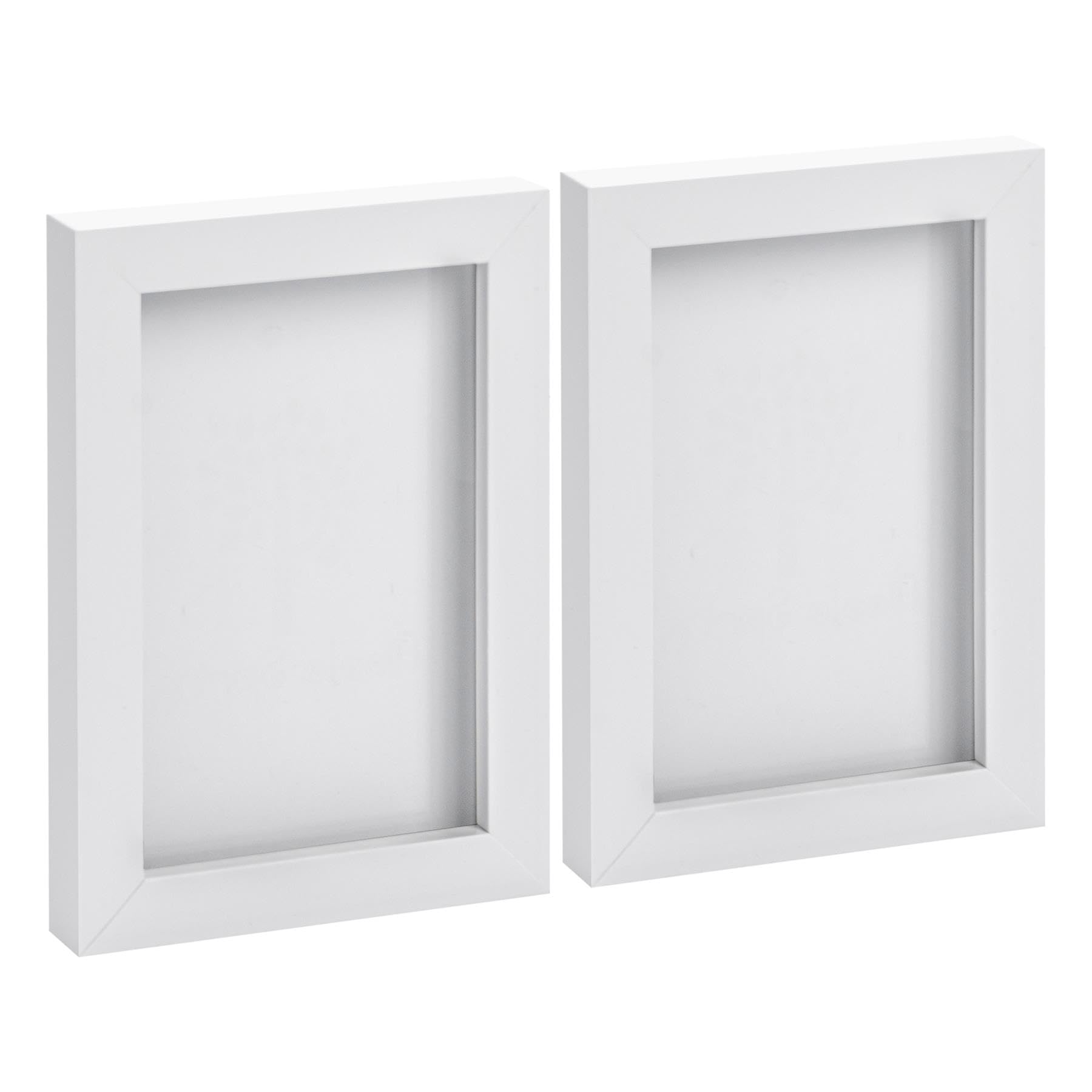 Nicola Spring Photo Frame - 4" x 6" - White - Pack of 2