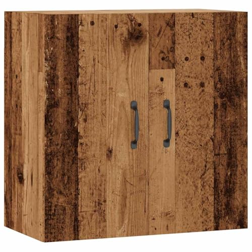vidaXL Armoire Murale Vieux Bois 60x31x60 cm Bois d'ingénierie, Armoire Flottante, Armoire Murale, Armoire à CD, Armoire de Rangement, vitrine